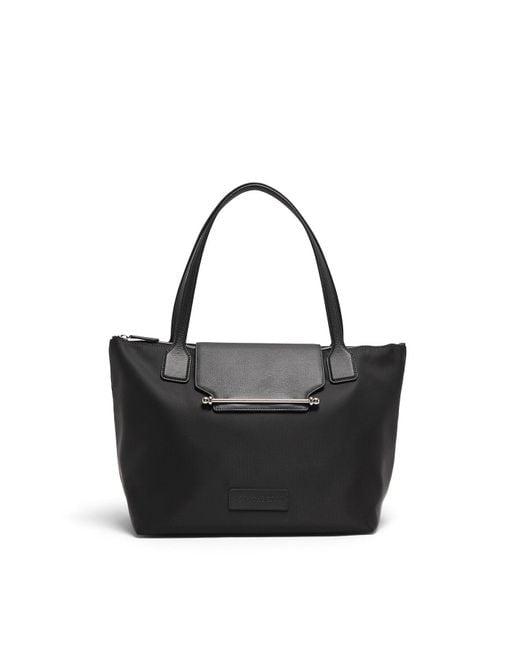 Strathberry Black Women's Travel Recycled Nylon Tote Bag