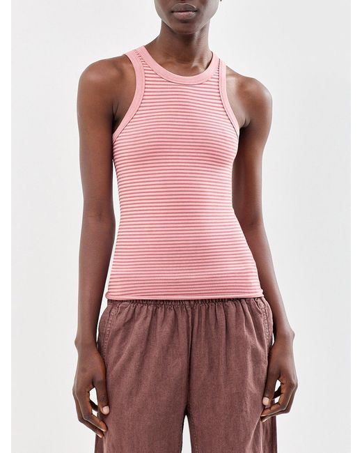 Free People Pink So Soft Stripe Tank