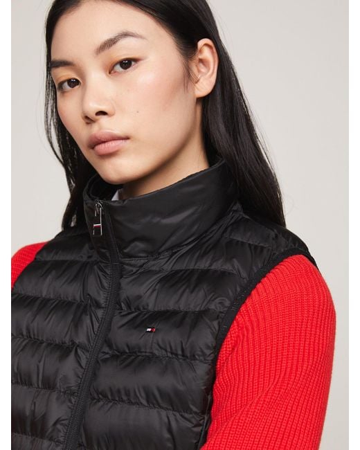 Tommy Hilfiger Black Down-Filled Quilted Vest