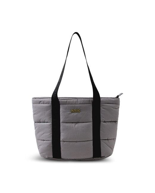 Barbour Black Monaco Check Tote Bag