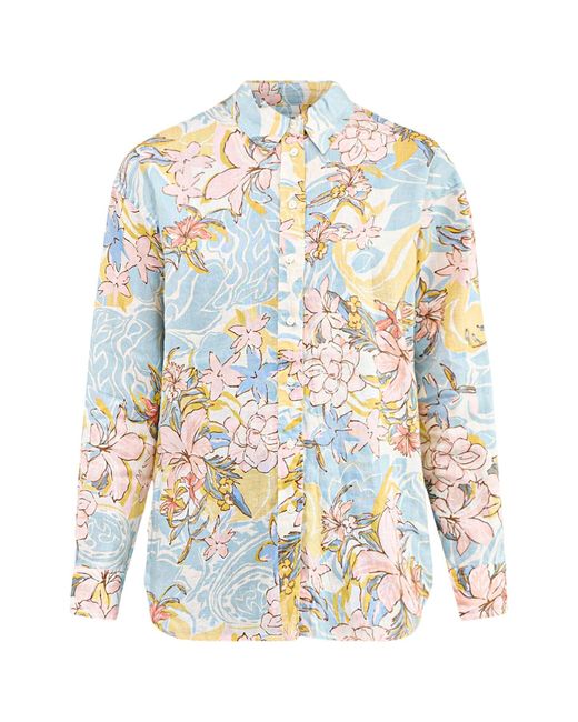 Ralph Lauren White Floral Long Sleeve Shirt