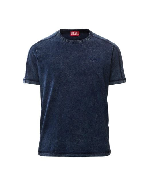 DIESEL Blue T-Adjind Denim Tee for men