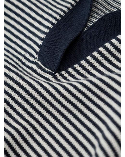 Weekend by Maxmara Blue Albero Pinstripe Polo Shirt