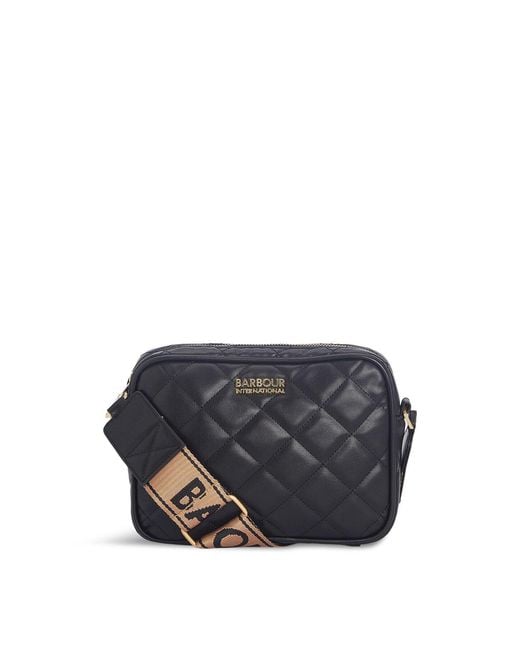Barbour Gray Quilted Sloane Small Crossbody Bag