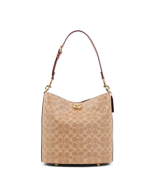 COACH White Women's Willow Soft Bucket Bag