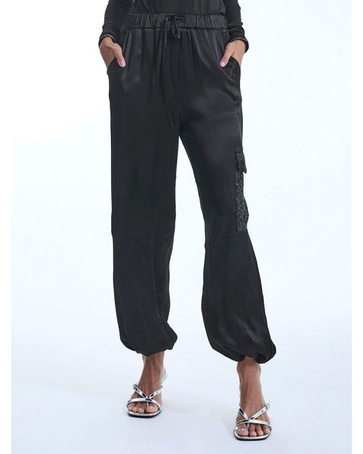 James Lakeland Black Sequin Pocket Trousers
