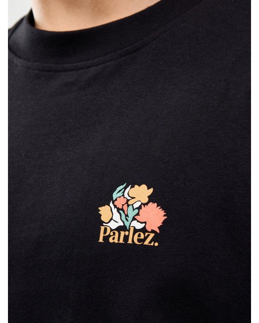 Parlez Black Eldora Graphic T-Shirt for men