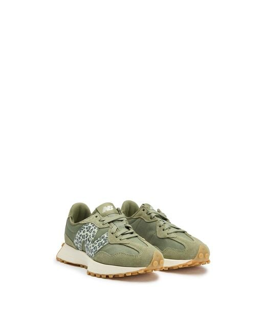 New Balance Green 327 Suede Trainers for men