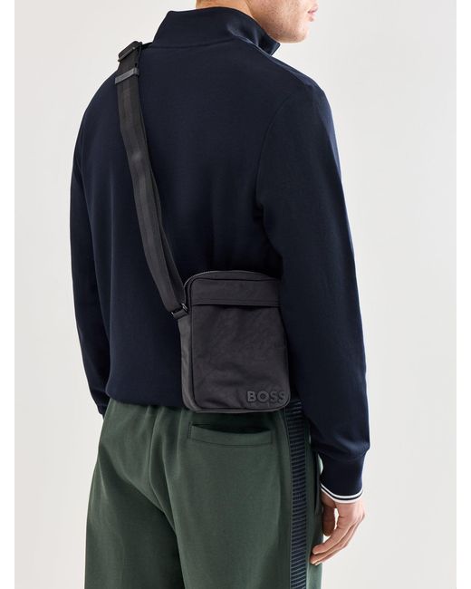Boss Blue Catch O North South Zip Bag for men