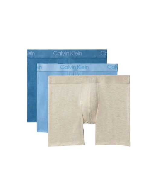 Calvin Klein Blue Ultra Soft Modal Boxer Briefs 3 Pack for men