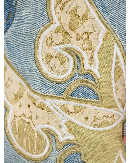 Ed Hardy Blue Antique Butterfly Baggy Jeans