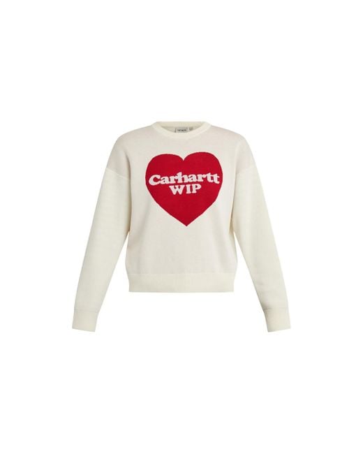 Carhartt WIP White Women's Heart Sweater