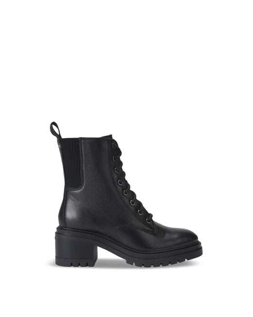 Carvela Kurt Geiger Black Women's Champion Leather Lace Up Ankle Boots