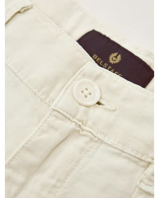 Belstaff White Maritime Shorts Cream for men