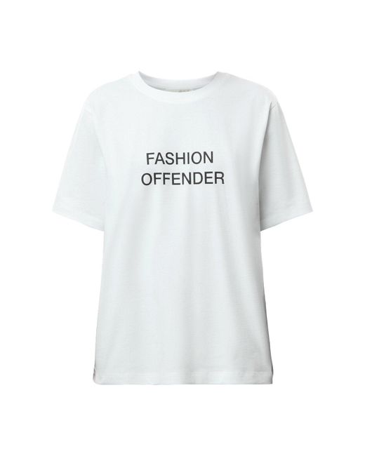 Victoria Beckham White Women's Slogan Tee