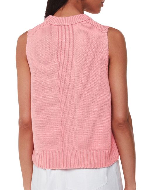 Whistles Pink Women's Indie Rib Detail Tank