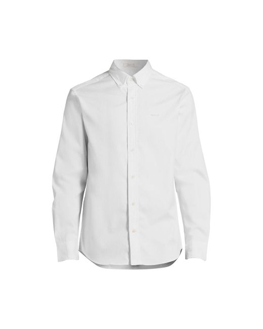 Gant White Men's Pinpoint Oxford Shirt for men