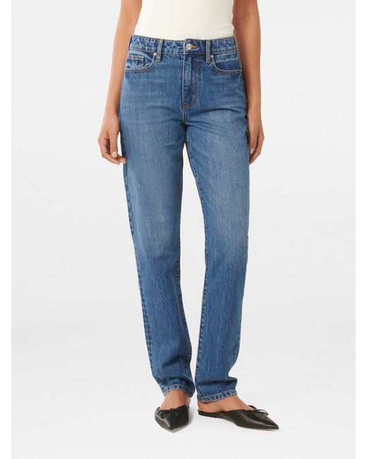 Forever New Blue Paris Slim Straight Leg Jeans