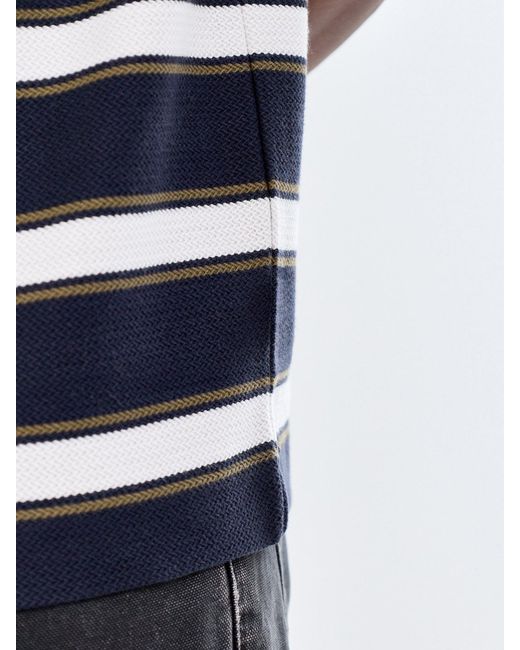 Barbour Blue Browtop Striped Relaxed T-Shirt for men