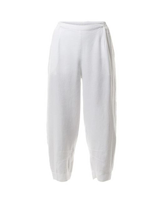 Sahara White Heavy Twisted Crop Bubble Trouser