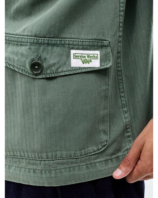 Service Works Green Organic Pigment Hbt Smock 2.0 for men