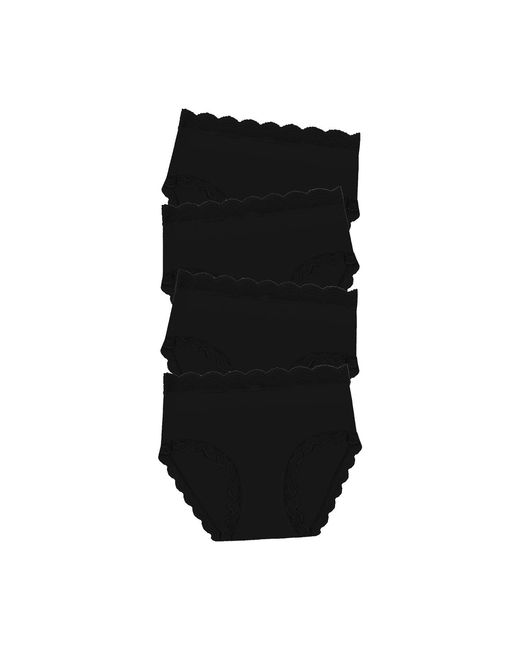 Stripe & Stare Black High Rise Knicker 4 Pack