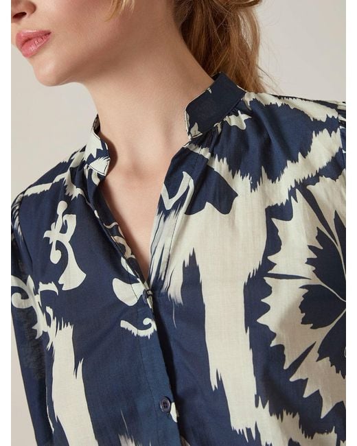 James Lakeland Blue Ornamental Print Shirt