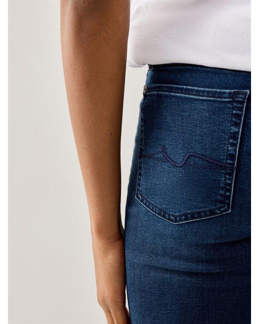 7 For All Mankind Blue Kimmie Straight Jeans