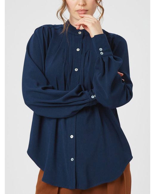 James Lakeland Blue Pin Tuck Shirt