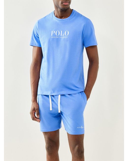 Polo Ralph Lauren Blue Sleep Shorts for men