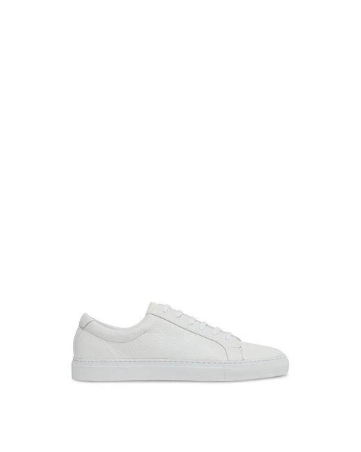 Reiss White Luca Tumbled Tumbled Sneakers for men