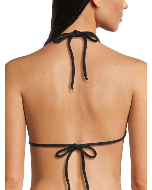 Seafolly Black Women's Sea Dive Slide Tri Bikini Top