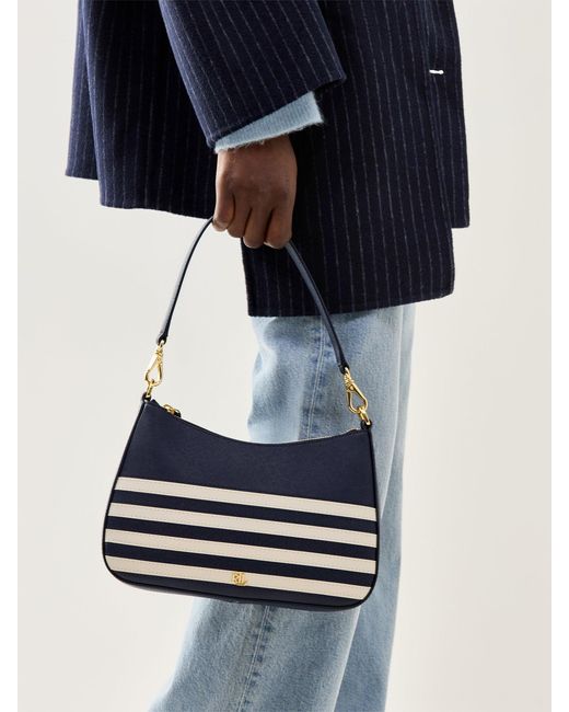Polo Ralph Lauren Blue Danni 26 Medium Shoulder Bag