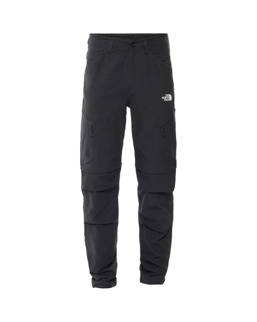The North Face Black Men's Exploration Convertible Regular Tapered Pants for men