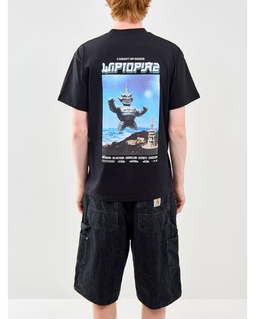 Carhartt Black Wiptopia Ii Logo T-Shirt for men
