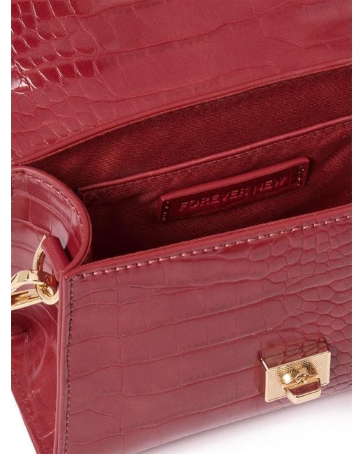 Forever New Red Hattie Hardware Mini Crossbody Bag