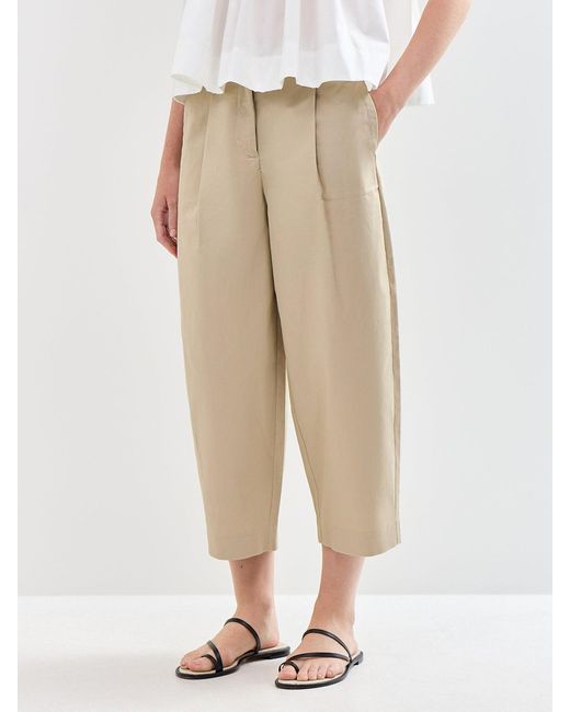 SELECTED Natural Carmen High Waist Cropped Pant