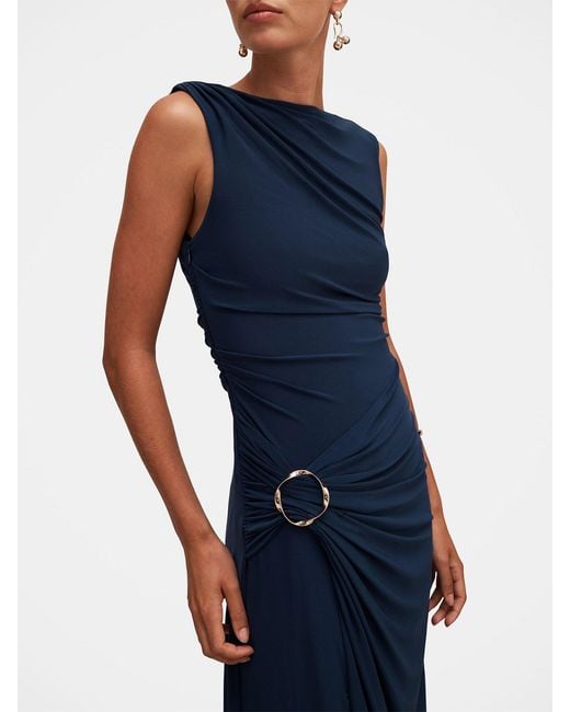 Forever New Blue Kinsley Sleeveless Jersey Midi Dress