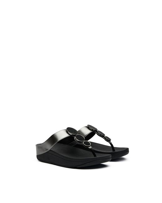 Fitflop White Halo Bead Circle Metallic Sandals