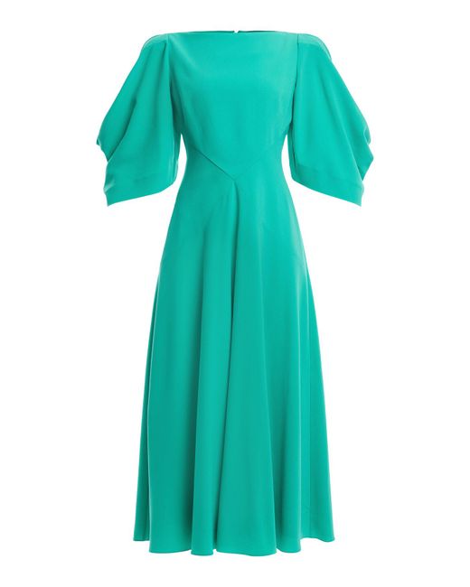 Roksanda Green Women's Leticia Crepe Dress