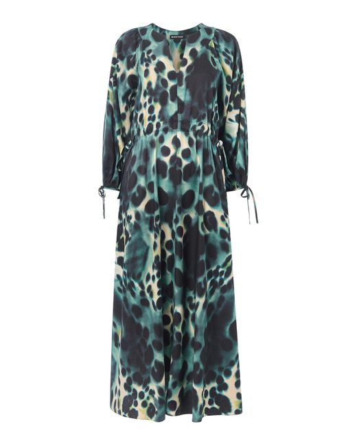 Whistles Green Women's Misty Leopard Print Dress