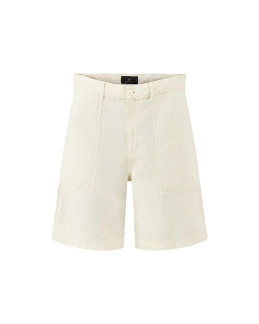 Belstaff White Maritime Shorts Cream for men