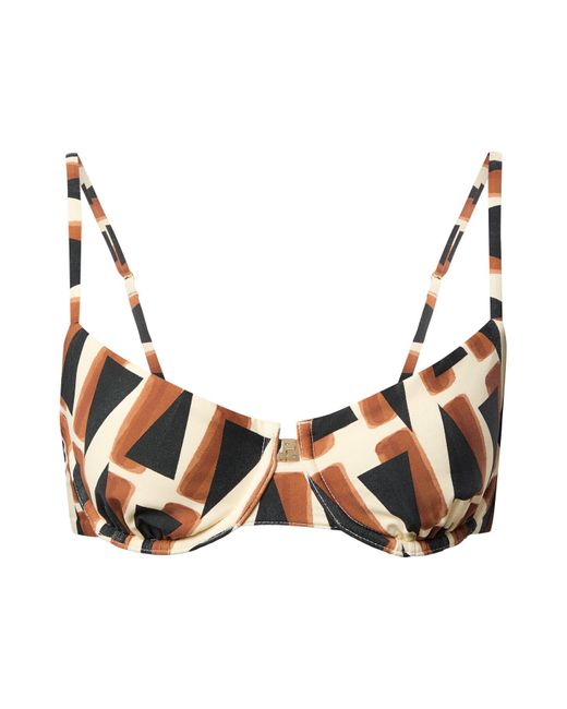 Seafolly Brown Women's Underwire Bra Print Bikini Top