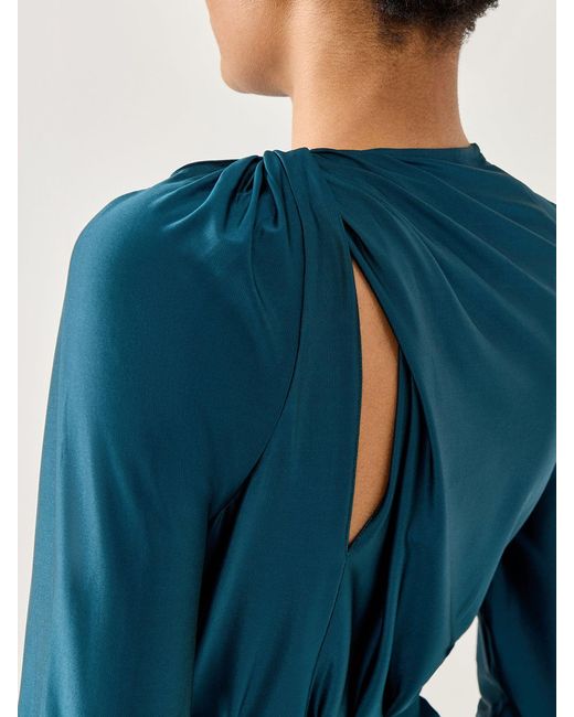 Victoria Beckham Blue Twist Detail Blouse