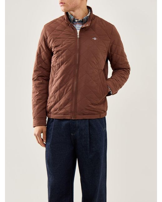 Gant Brown Quilted Windcheater Jacket for men