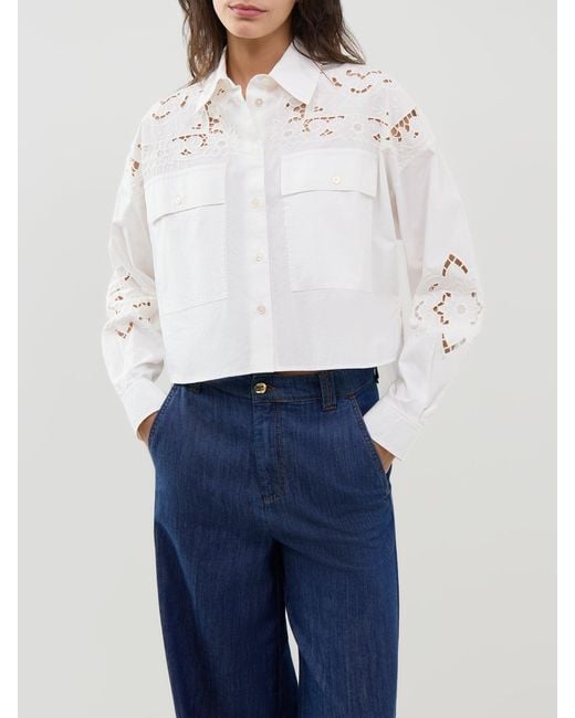 Weekend by Maxmara White Ariano Embroidered Shirt