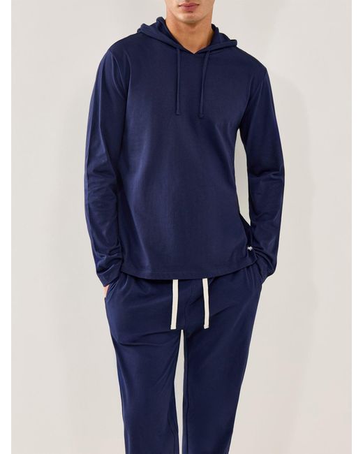 Polo Ralph Lauren Blue Long Sleeve Hooded Sleep Top for men