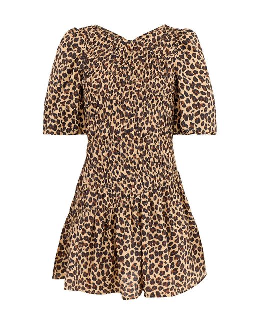 Never Fully Dressed Natural Leopard Mini Nara Dress