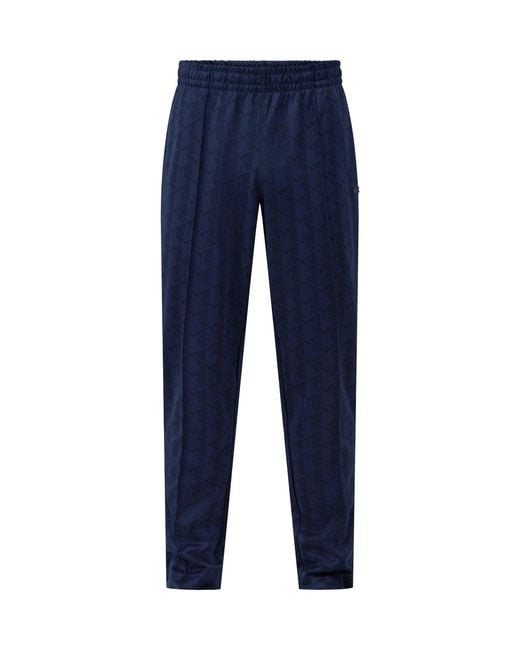 Lacoste Blue Monogram Track Trousers for men