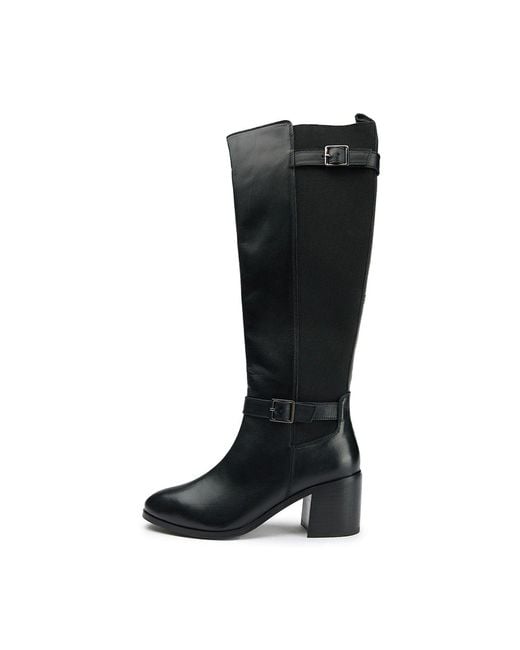 Sole Black Gotta Elasticated Knee High Boots